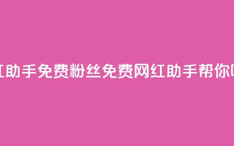 网红助手免费粉丝(免费网红助手帮你吸粉) 第1张 网红助手免费粉丝(免费网红助手帮你吸粉) 第1张