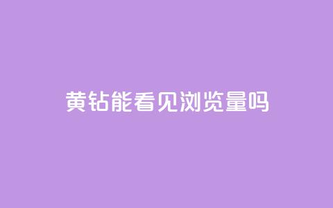 qq黄钻能看见浏览量吗 - QQ黄钻是否可以查看浏览量揭秘。 第1张 qq黄钻能看见浏览量吗 - QQ黄钻是否可以查看浏览量揭秘。 第1张