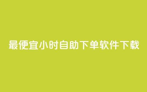 最便宜24小时自助下单软件下载 - 最实惠的24小时自助下单软件免费下载指南! 第1张 最便宜24小时自助下单软件下载 - 最实惠的24小时自助下单软件免费下载指南! 第1张
