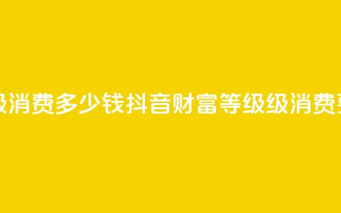 抖音24级财富等级消费多少钱 - 抖音财富等级24级消费要求揭秘! 第1张 抖音24级财富等级消费多少钱 - 抖音财富等级24级消费要求揭秘! 第1张