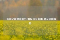 一脉阳光盘中涨超5% 拟斥资至多1亿港元回购股份