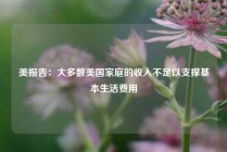 美报告：大多数美国家庭的收入不足以支撑基本生活费用