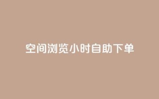空间浏览24小时自助下单 - 24小时空间浏览自助下单服务！