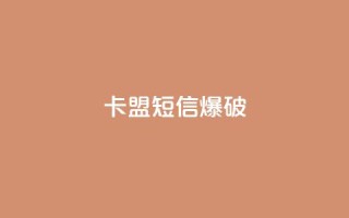 卡盟短信爆破 - 卡盟短信爆破技巧：助力增强你的营销策略!