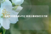 A股银行市值首破10万亿 险资公募成加仓主力军