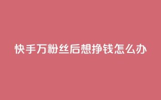 快手1万粉丝后想挣钱怎么办 - 如何在快手1W粉丝后实现赚钱？!