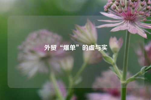 外贸“爆单”的虚与实  第1张