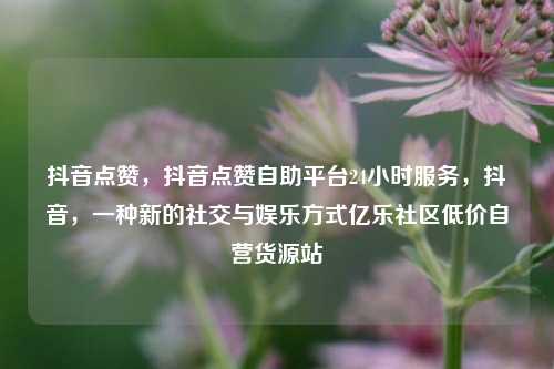抖音点赞，抖音点赞自助平台24小时服务	，抖音，一种新的社交与娱乐方式亿乐社区低价自营货源站  第1张