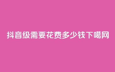 抖音30级需要花费多少钱？  第1张