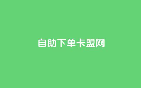 自助下单卡盟网 - 自助订购卡盟服务，便捷高效的网络平台！  第1张