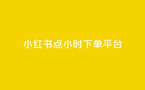 小红书点24小时下单平台 - ks一分钱一百  第1张