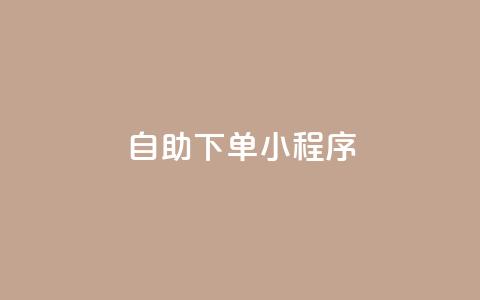 自助下单小程序,小红书24小时自助业务网站 - cf卡盟 快手网红软件  第1张