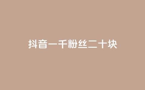 抖音一千粉丝二十块,1元充快币 - QQ点赞链接入口 抖音平台怎么推流量  第1张