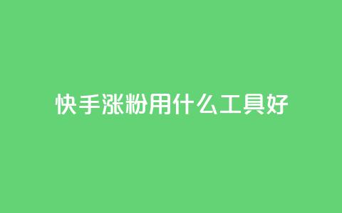 快手涨粉用什么工具好,qq小号批发卡网 - qq会员中心 网红商城快手业务  第1张
