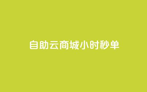 自助云商城24小时秒单 - 全天候自助云商城秒杀服务 助你快速下单~ 第1张 自助云商城24小时秒单 - 全天候自助云商城秒杀服务 助你快速下单~ 第1张