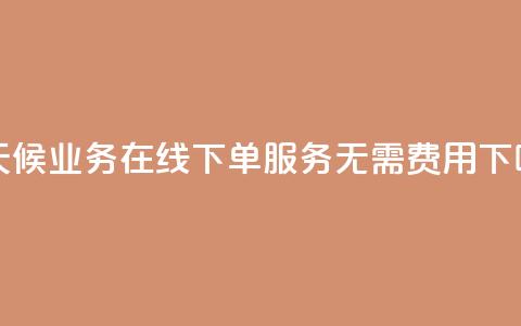 全天候ks业务在线下单服务 无需费用 第1张 全天候ks业务在线下单服务 无需费用 第1张