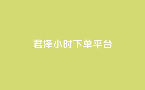 君泽24小时下单平台,点赞24小时下单微信支付 - qq一天自动引流5万人 九梦业务下单  第1张