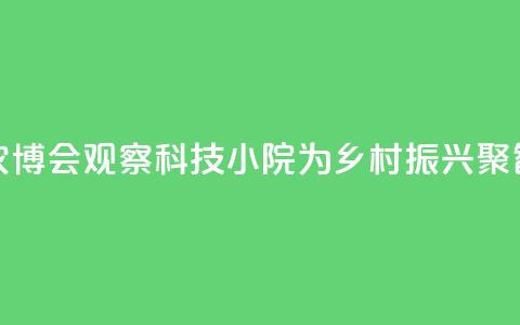 长春农博会观察:科技小院为乡村振兴聚智赋能 第1张 长春农博会观察:科技小院为乡村振兴聚智赋能 第1张