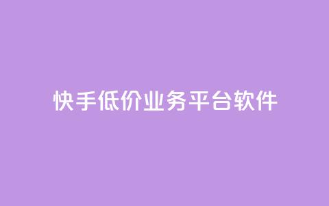 快手低价业务平台软件 - ks丝1元100  第1张