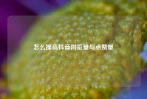 怎么提高抖音浏览量与点赞量
