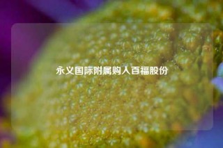 永义国际附属购入百福股份