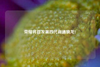 荣耀将首发第四代高通骁龙7