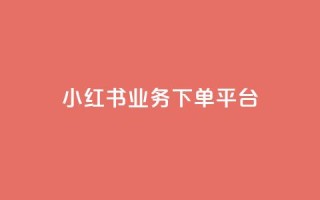 小红书业务下单平台 - 小红书下单平台：快速便捷的购物享受~