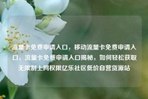 流量卡免费申请入口，移动流量卡免费申请入口，流量卡免费申请入口揭秘，如何轻松获取无限制上网权限亿乐社区低价自营货源站
