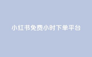 小红书免费24小时下单平台 - 小红书24小时无条件下单平台全解析!