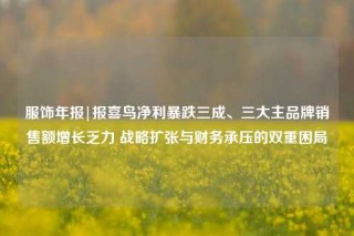 服饰年报|报喜鸟净利暴跌三成、三大主品牌销售额增长乏力 战略扩张与财务承压的双重困局