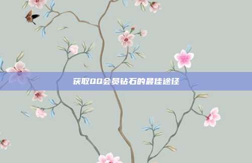 获取QQ会员钻石的最佳途径  第1张