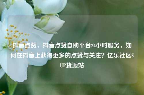 抖音点赞，抖音点赞自助平台24小时服务，如何在抖音上获得更多的点赞与关注？亿乐社区SUP货源站  第1张