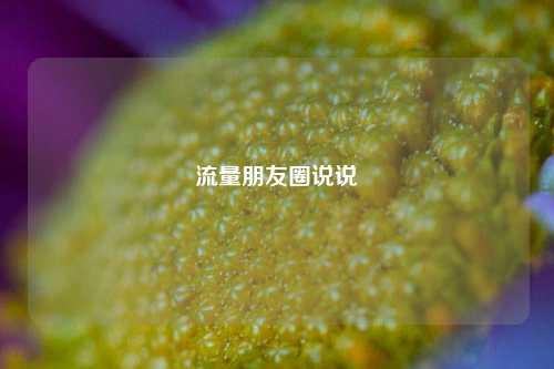 流量朋友圈说说  第1张