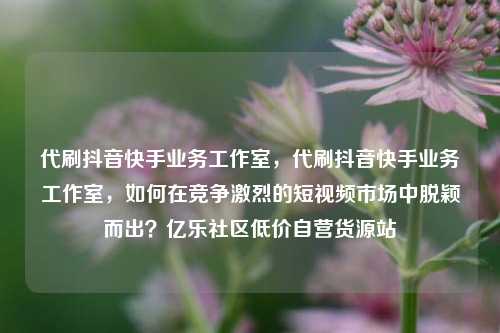 代刷抖音快手业务工作室，代刷抖音快手业务工作室，如何在竞争激烈的短视频市场中脱颖而出？亿乐社区低价自营货源站  第1张